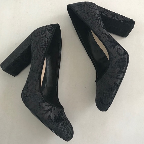 Nine West Shoes - Nine West Tapestry Stacked Heel Pumps